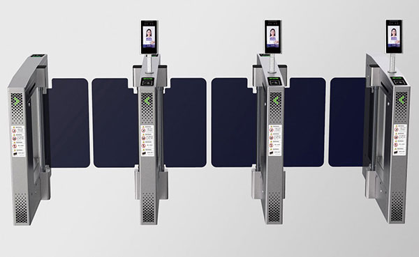 通道閘RG204三通道黑茶亞克（kè）力擺（bǎi）臂